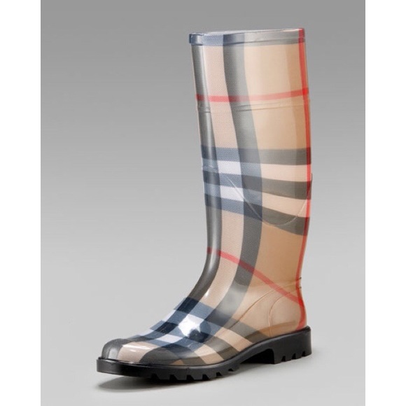 burberry house check rain boots